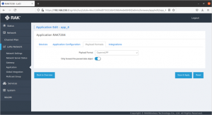 Rak application page