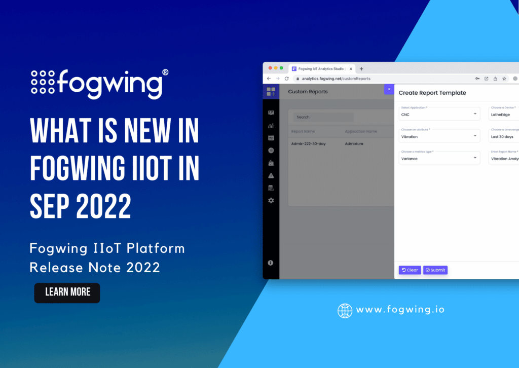 Fogwing IIoT Release Note September 2022