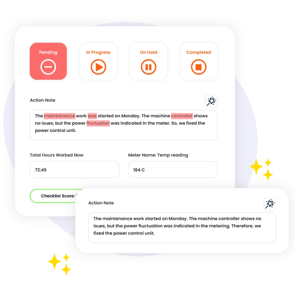 Spike AI Language Assistance Work order update